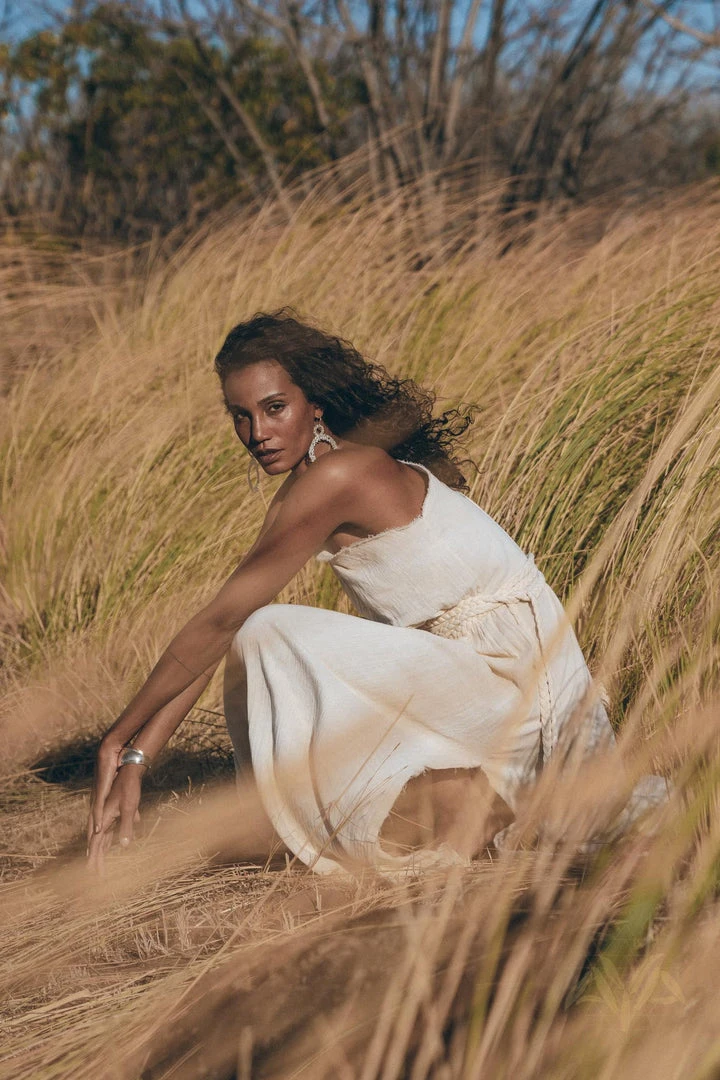 Agus Greek Goddess Dress • Boho Dress • Organic Cotton Bridesmaid Dress • Bohemian Dress