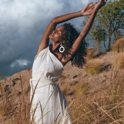 Agus Greek Goddess Dress • Boho Dress • Organic Cotton Bridesmaid Dress • Bohemian Dress