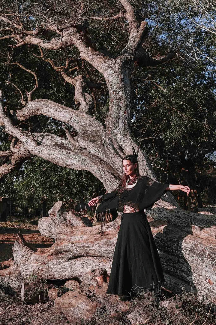 Agus Tops & Tunics Black Kimono Cover-up Tunic With Bell Sleeves 8 Agus Tops & Tunics Black Kimono Cover-up Tunic With Bell Sleeves