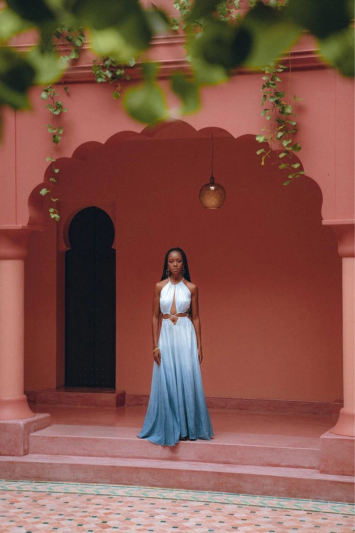 Jimmy Boho Dress • Open Back Belly Dress • Organically Dyed Adjustable Dress