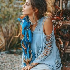 Jimmy Hand Loomed Cotton Blouse • Boho Top Women • See Through Bohemian Top