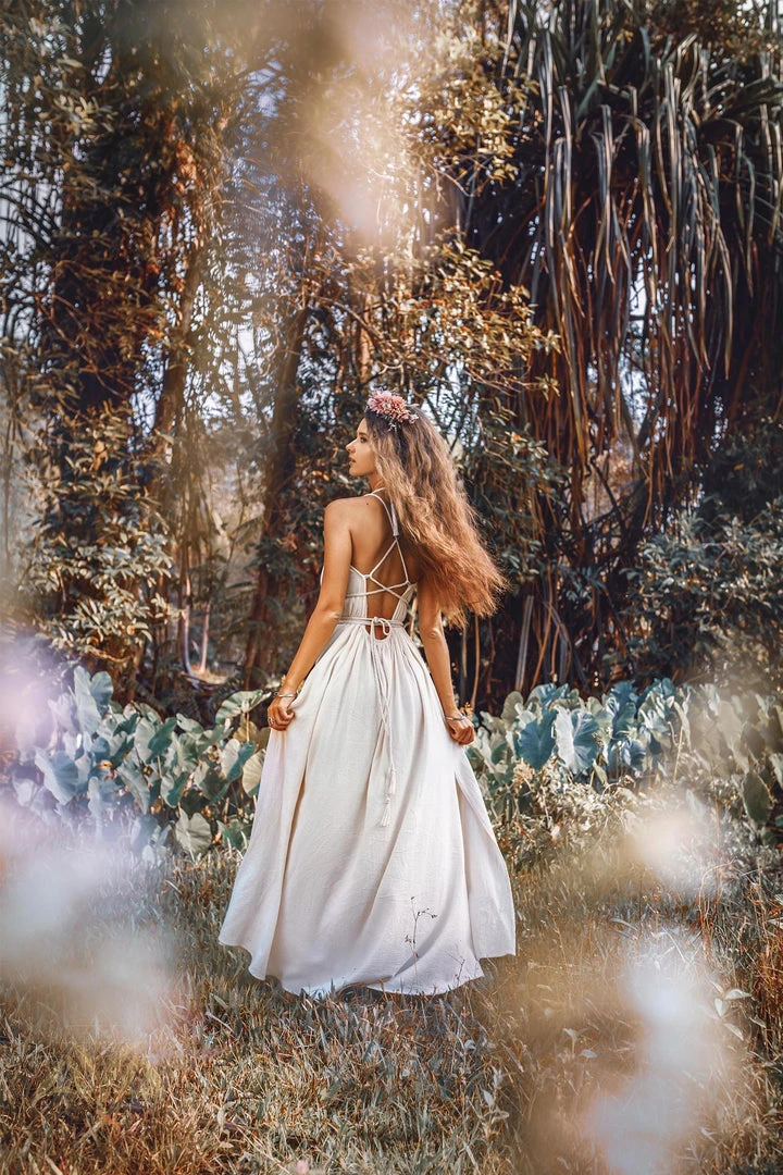 Jimmy Off-White Organic Cotton Bohemian Dress • Simple Wedding Dress 4 Jimmy Off-White Organic Cotton Bohemian Dress • Simple Wedding Dress