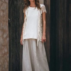 Jimmy Off-White Bohemian Top With Tassels Sides Limited Edition 14 Jimmy Off-White Bohemian Top With Tassels Sides Limited Edition