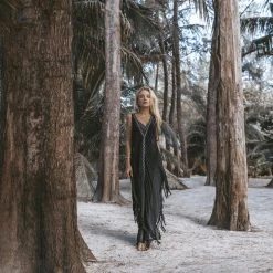 Jimmy Boho Handwoven And Hand-Loomed Dress • Tribal Raw Cotton Cover-up Limited Edition