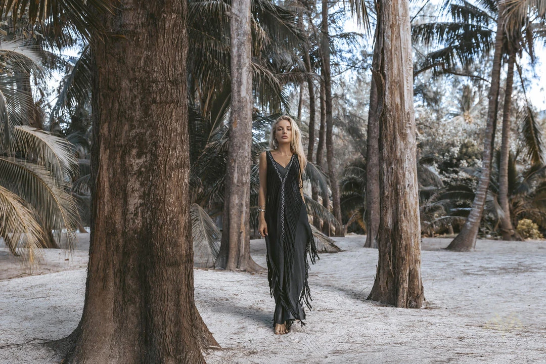 Jimmy Boho Handwoven And Hand-Loomed Dress • Tribal Raw Cotton Cover-up Limited Edition