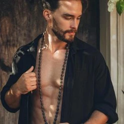 Jimmy Black Handwoven Cotton Oversized Shirt For Men On Sale