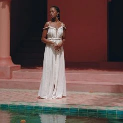 Agus Off-White Greek Goddess Boho Wedding Dress New Collection