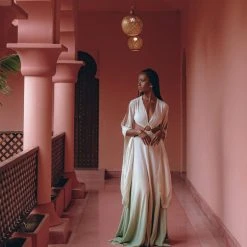 Jimmy Ombré Green Organic Wedding Boho Dress For Women New Collection