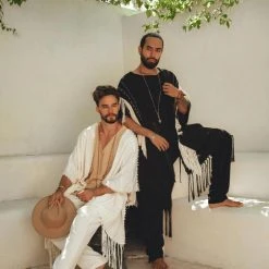 AYA Sacred Wear Off-White Long Cotton Pants For Men