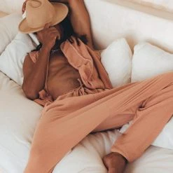 AYA Sacred Wear Sandal Wood Colour Hand Embroidered Vest For Men On Sale