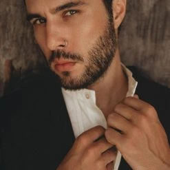 AYA Sacred Wear Black Linen Blazer Jacket For Men On Sale