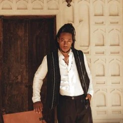 AYA Sacred Wear Black Classic Linen Trousers For Men On Sale