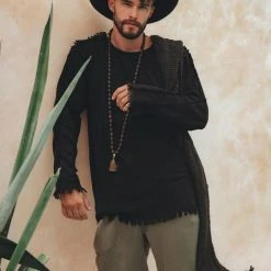 AYA Sacred Wear Dark Green Long Cotton Pants For Men