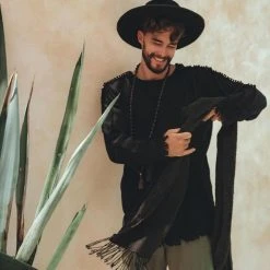 AYA Sacred Wear Dark Green Long Cotton Pants For Men