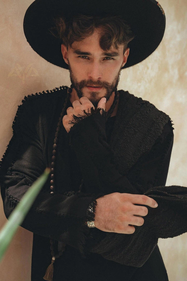 AYA Sacred Wear Black Long Sleeve Sweatshirt For Men 6 AYA Sacred Wear Black Long Sleeve Sweatshirt For Men