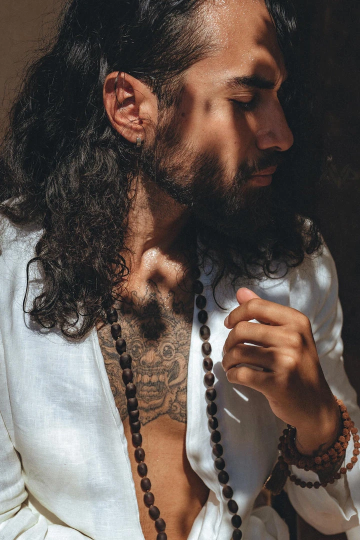 AYA Sacred Wear White Linen Blazer Jacket For Men On Sale 3 AYA Sacred Wear White Linen Blazer Jacket For Men On Sale