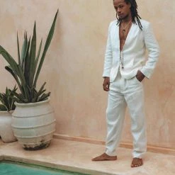 AYA Sacred Wear White Linen Blazer Jacket For Men On Sale 17 AYA Sacred Wear White Linen Blazer Jacket For Men On Sale
