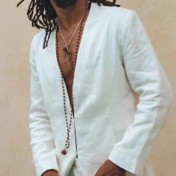 AYA Sacred Wear White Linen Blazer Jacket For Men On Sale 18 AYA Sacred Wear White Linen Blazer Jacket For Men On Sale