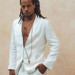 AYA Sacred Wear White Linen Blazer Jacket For Men On Sale 19 AYA Sacred Wear White Linen Blazer Jacket For Men On Sale