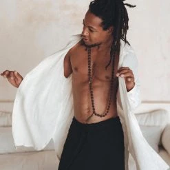 AYA Sacred Wear On Sale Off-White Handwoven Cotton Oversized Shirt For Men