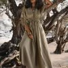 Jimmy New Collection Sage Green Boho Dress • Plus Size Dress For Women • Kaftan Maxi Dress