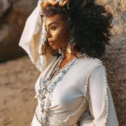 Jimmy New Collection Boho Wrap Top • Organic Wide Sleeve Blouse • Bridal Goddess Top