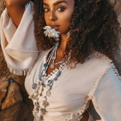 Jimmy New Collection Boho Wrap Top • Organic Wide Sleeve Blouse • Bridal Goddess Top