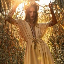 Jimmy Sandal Wood Boho Dress • Plus Size Dress For Women • Kaftan Maxi Dress New Collection