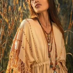 Jimmy Sandal Wood Boho Dress • Plus Size Dress For Women • Kaftan Maxi Dress New Collection