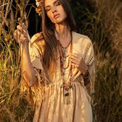 Jimmy Sandal Wood Boho Dress • Plus Size Dress For Women • Kaftan Maxi Dress New Collection