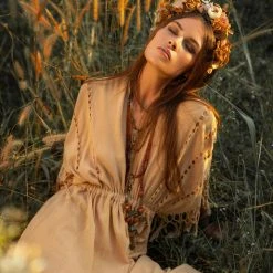 Jimmy Sandal Wood Boho Dress • Plus Size Dress For Women • Kaftan Maxi Dress New Collection