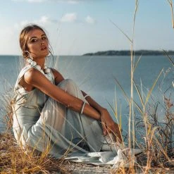 Jimmy Powder Blue Boho Jumpsuit Women • Peace Silk & Cotton Romper For Women New Collection