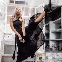 Fabrica Organic Cotton Dresses Black Cotton Boho Organic Cotton Dress