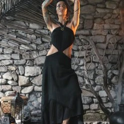 Fabrica Organic Cotton Dresses Black Cotton Boho Organic Cotton Dress