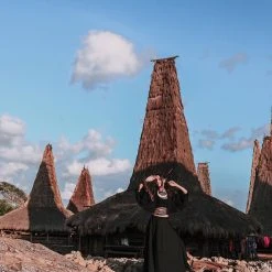 Eddie Black Handwoven Linen Wrap Gypsy Maxi Skirt