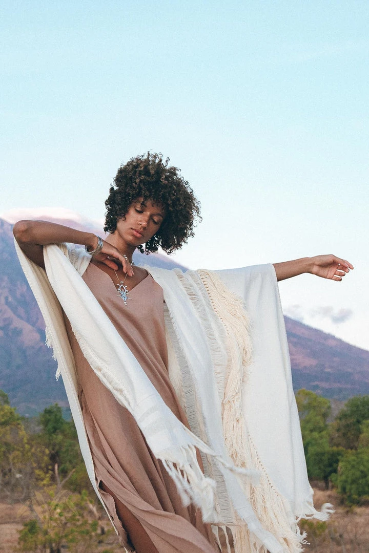 Jimmy Bridal Boho Cape Poncho Hand-loomed