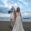 Agus Off-White Greek Goddess Boho Wedding Dress New Collection