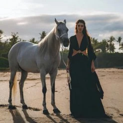 Jimmy New Collection Black Organic Wedding Boho Dress For Women • Goddess Dress