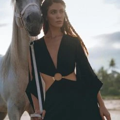 Jimmy New Collection Black Organic Wedding Boho Dress For Women • Goddess Dress