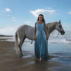 Jimmy New Collection Boho Macrame Bridesmaid Dress • Ombre Sky Blue Dress