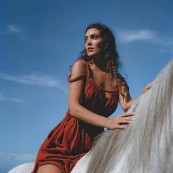 Agus Red Greek Goddess Prom Boho Dress 13 Agus Red Greek Goddess Prom Boho Dress