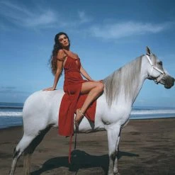 Agus Red Greek Goddess Prom Boho Dress 17 Agus Red Greek Goddess Prom Boho Dress