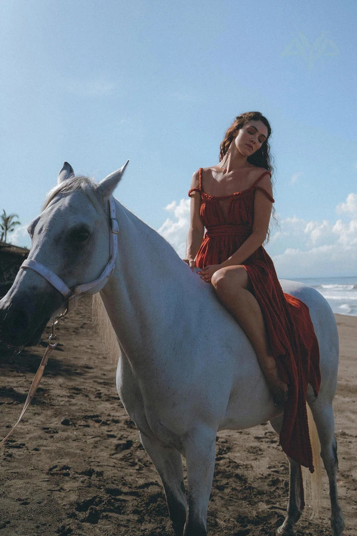 Agus Red Greek Goddess Prom Boho Dress 10 Agus Red Greek Goddess Prom Boho Dress