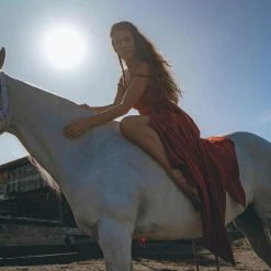 Agus Red Greek Goddess Prom Boho Dress 19 Agus Red Greek Goddess Prom Boho Dress