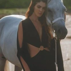 Jimmy New Collection Black Organic Wedding Boho Dress For Women • Goddess Dress