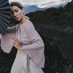 Eddie Dry Lavender Kimono Cover-up Top Tunic 17 Eddie Dry Lavender Kimono Cover-up Top Tunic