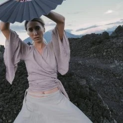 Eddie Dry Lavender Kimono Cover-up Top Tunic 15 Eddie Dry Lavender Kimono Cover-up Top Tunic