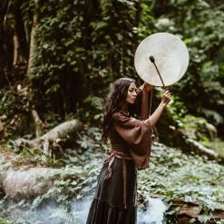 Stop List Grey Cotton Boho Skirt