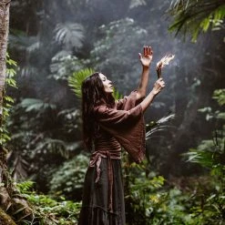 Stop List Grey Cotton Boho Skirt