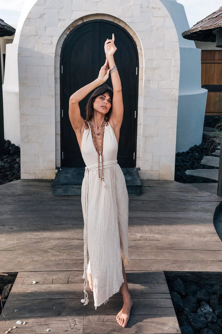 Eddie Limited Edition Off-White Boho Wedding Dress With Open Back